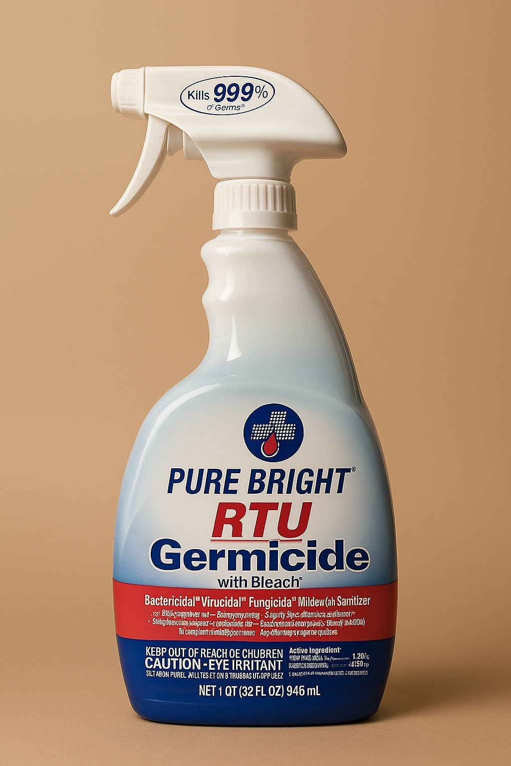 Pure Bright RTU Germicidal Cleaner – Kills Germs, Bacteria & Viruses – 32 oz Bleach Formula
